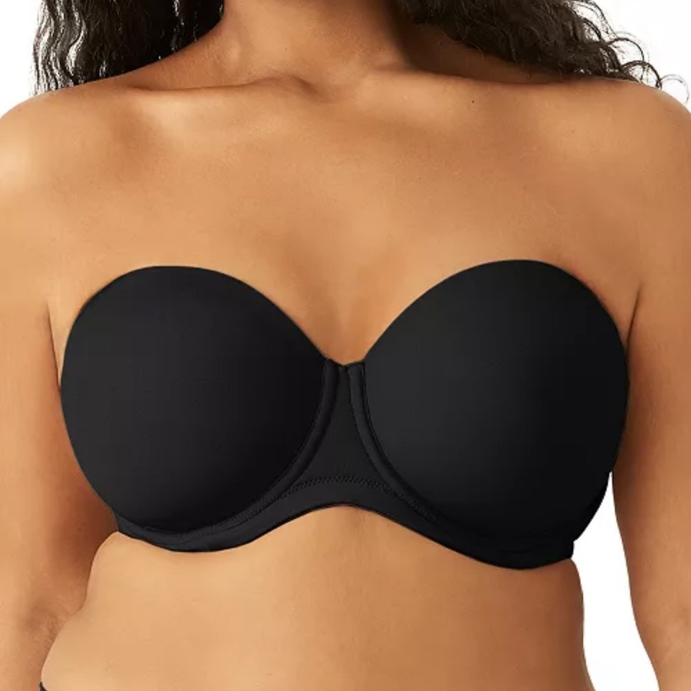 NWT Wacoal 42G Black Underwire Strapless Bra